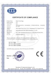 CE certificate of ZHANGJIAGANG HUAXING PACKING CO., LTD. – certificate photo, supplier certificates section