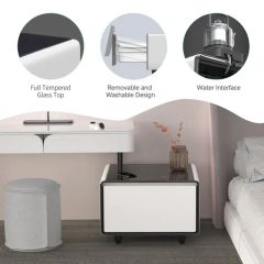 Stylish Multifunctional Smart Coffee Table Bedside Table - Image 4
