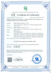 CE certificate from Wenzhou Woma Auto Parts Co., Ltd.