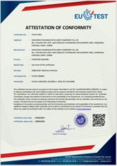 EU certificate from Shaanxi Zhikun Electromechanical Technology Co., Ltd.