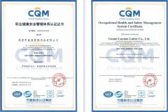 occupational health and safety management system certificate certificate from Gaomi Luyuan Labour Co., Ltd.