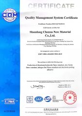 ISO9001 certificate from Shandong Chenxu New Material Co., Ltd.