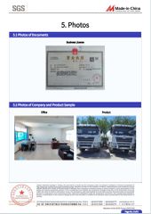 SGS certificate from Jining Huahang International Trade Co., Ltd.