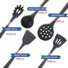 Hot Selling 5 in 1 Silicone Kitchen Accessories Kitchenware Cooking Tools Household Utensils Set - Image 6