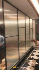 Office Glass Partition Work Height 9 Feet Material Glass Type of Glass Clear Glass Partition Type Sliding - Image 3