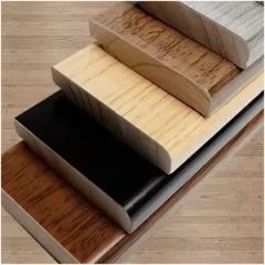 White Solid Wood Lacquer Primer Traditional Style Baseboard Molding - Image 3