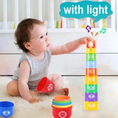Intelligent Number Counting CPC Children Stacking Nesting Cup Toy Stack up Cups Baby Bath Toys - Image 6