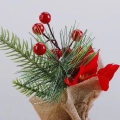 Desktop Artificial Plastic Mini Christmas Tree with Decorations Xmas Tabletop Tree - Image 4