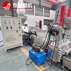 High Efficiency Extrusion Dual Stage Extruder Pelletize Recycling Machine Plastic Granulator for Waste Plastic Flakes - Qingdao Zhaoxing Extruder Machinery Co., Ltd.