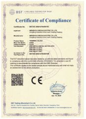 CE-5 certificate from Wenzhou Zhechi Electric Co., Ltd.