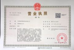 BUSINESS LICENSE certificate from Tianjin Dunhe International Trade Co., Ltd