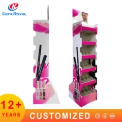 Custom POS Cosmetic Display for Eyeliner Pencil Cardboard Floor Display Stands Counter Display Stand Essential Oil Display Stand Corrugated Cardboard Display - Shenzhen Centroyal Metal & Plastic Co., Ltd.
