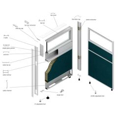 Cubicle Workplace Modular Office Table Workstations Four Seat Desk Partition - Image 6