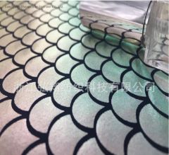 New Style Nylon Stretch Sequins Gloden Print Fabric for Dance Clothes - Zhejiang Hongxiang Textile Technology Co.,Ltd
