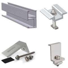 Roofing Sheet Solar Mounting Modules Rails Clamps Hooks Kit OEM Allowed Origin China HS Code 730890 Surface Anodized Trademark - Image 4