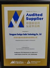 TUV CERTIFICATE certificate from Dongguan Sunhyor Audio Technology Co., Ltd