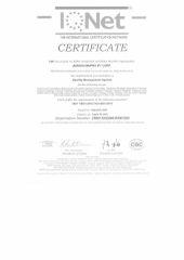 ISO certificate of JIANGSU MUPRO IFT CORP. – certificate photo, supplier certificates section