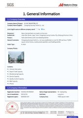SGS certificate from Changxing Sanxing Textile Co., Ltd.