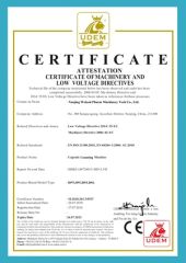 CE certificate for counting machine certificate of Nanjing Welead Pharm Machinery Tech Co., Ltd. – certificate photo, supplier certificates section
