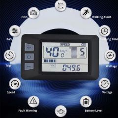 Bike Conversion Kit Fatbike LCD Display Ebike Speedometer Accessories - Image 5