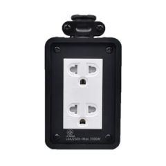 Wall Double 3 Pin Switch Socket Beads with Safety Door Brand Kolani IP Rating IP44 Trademark Kolani HS Code 85366900 Number of Holes - Image 2