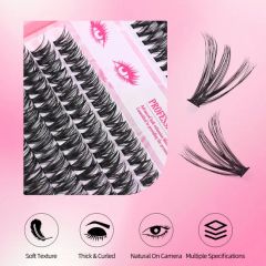 DIY Lashes Clusters Eyelash Extension 9-16mm Color Mixed Curvature D Origin China Specification 32 Sample Available Technics Hand - Image 5