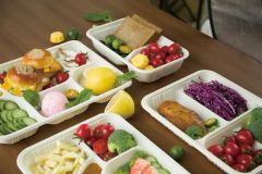6 Compartments Compostable Disposable Cornstarch Tableware Lunch Takeout Box - Image 6
