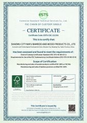 FSC certificate from Shaowu City Nafu Bamboo and Wood Industry Co., Ltd.
