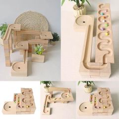 Wooden Marble Rolling Ball Track Building Block Toys Scale Medium Origin China Style Chinese Color as Photo Trademark - Image 2
