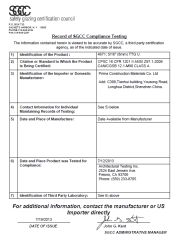 North American Certificate-SGCC-4671 certificate from Shenzhen Prima Industry Co., Ltd.