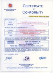 CE certificate of double wire forming and binding machine certificate from Ningbo Creative Automatic Co., Ltd.