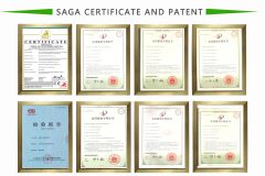 SAGA certificate and patent certificate from Shijiazhuang SAGA Machinery Co., Ltd.