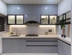 L Shaped Modular Kitchen Design Types L-shaped Hardware Brand Customized Cabinet Material BWP Plywood Countertop Material - Image 5