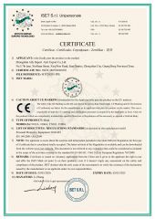 ISETC certificate from Zhongshan Ally Import and Export Company Limited