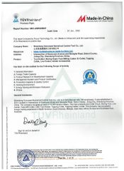 Technischer uberwachungs-verein certificate from Shandong Ounuowei Numerical Control Tool Co., Ltd.