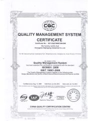 Quality Management System Certifications certificate of Changsha Heijingang Industrial Co., Ltd. – certificate photo, supplier certificates section