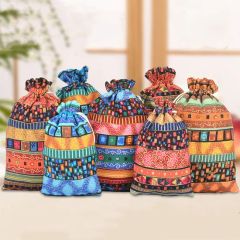 Yiwu Market 10 14cm Egyptian Ethnic Style Linen Gift Bags Reusable Cotton Candy Pouch - Yiwu Youjing Import and Export Co., Ltd