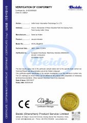 CE certificate certificate from Hefei Honor Automation Technology Co., Ltd.