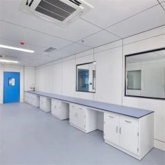 Standard Chemical Resistant Steel Lab Furniture Lab Bench with Mounted Top Cabinets - Image 6