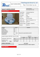 Inspection report certificate from MAX (HK) INDUSTRIAL CO., LIMITED