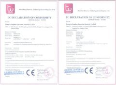 CE certificate certificate from Jiangyin Senphus Electrical Material Co., Ltd.