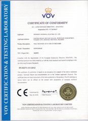 CE certificate for pole mounted auto circuit recloser-RCW15 certificate from Wenzhou Rockwill Electric Co., Ltd.