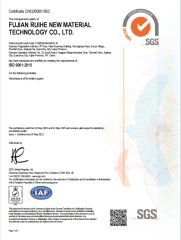 SGS ISO 9001:2015 certificate from Fujian Ruihe New Material Technology Co., Ltd