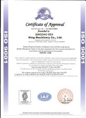 ISO Certification certificate from Qingdao Sea King Machinery Co., Ltd.