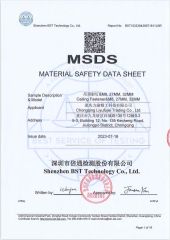 MSDS certificate from Chongqing Leeyu Fasteners Technology Co., Ltd.