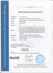 RoHS Certicicaion certificate from Changzhou Eagle International Trade Corp.