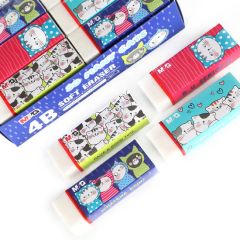 Hot Sale Customized Logo 4b Pencil School Stationery White Rubber Eraser - SHANGHAI M&G STATIONERY INC.