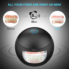 Portable Ultrasonic Cleaning Machine Heating and Drying Denture UV Ultrasonic Cleaner Retainer Machine for Jewelry Ring Diamond - Image 1
