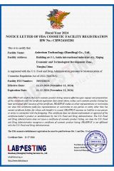 FDA certificate from Xingmang Technology (Baoding) Co., Ltd.
