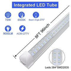 SMART 25 Pack 8Ft Led Shop Lights Fixture Linkable Workshop Garage Ceiling Led Lights - Image 5